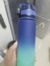 UZSPACE优之渐变色运动水杯男女大容量塑料杯子儿童学生上学便携饮用杯壶 海蓝绿 500ml 晒单实拍图