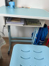 佩奇状元 儿童课桌椅 中小学生学习桌椅套装培训辅导班书桌家用写字作业桌 普蓝双柱升级套装 晒单实拍图