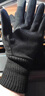 克拉斯卡CLASSIC 时尚男士冬季羊毛薄款触屏手套 简约大气休闲商务全指短款防寒 黑色 均码 实拍图