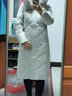 雪中飞羽绒服女中长款女大毛领可拆卸冬季显瘦过膝厚款 米灰色M  M 实拍图