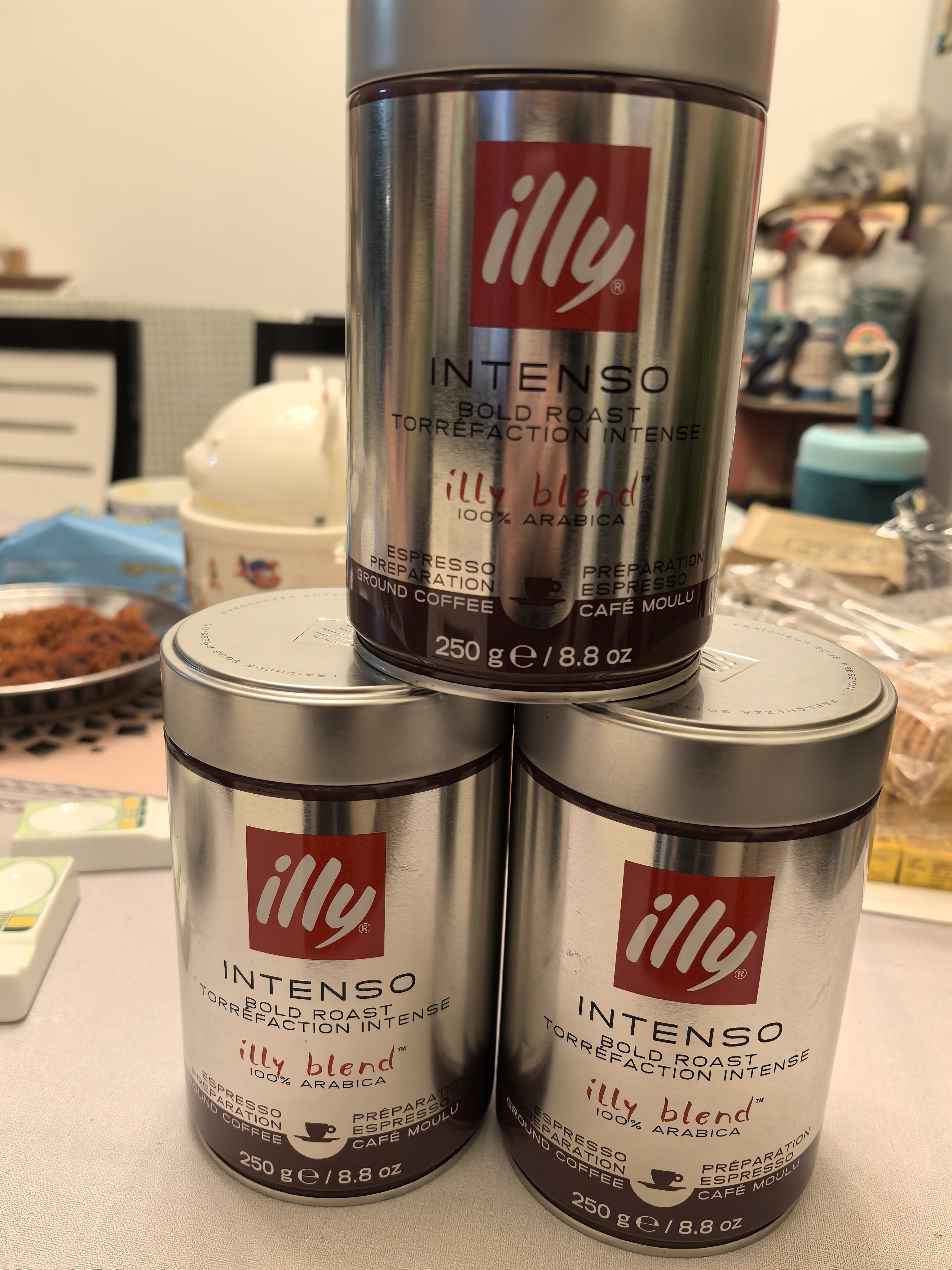 意利（illy）意大利原装进口意式黑咖啡 深烘咖啡粉250g*3罐 实拍图
