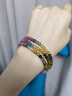玉有情本命年天然碧玺手链女款多圈彩虹彩色宝石水晶手链蛇年送男女友 三圈彩虹碧玺珠径4-4.6mm 实拍图