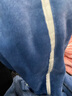 芬腾睡衣女珊瑚绒秋冬季新款休闲长袖开衫保暖翻领长裤家居服套装 灰兰 2XL 实拍图