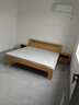 图柔【顺丰闪发】床实木床现代简约双人床主卧大床单人床出租床 单床+10CM床垫+床头柜*2 1.8*2米 框架结构 实拍图