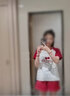 欧洛黛短袖t恤女宽松2025夏季新款时尚印花女上衣显瘦百搭短袖女纯棉 [红肩]  红樱桃 M 实拍图