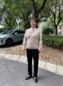 恒源祥红色毛衣中年妈妈冬装100%纯羊毛衫女中老年人女装衣服针织衫上衣 14驼色 XL 【建议115-130斤】 实拍图
