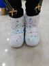 哈比熊童鞋儿童雪地靴冬款女童靴子加绒保暖短靴棉鞋AW7090 白色(圆)29码 实拍图