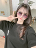 CHALL KITTY太阳镜女时尚女士墨镜高级感显脸小防紫外线开车驾驶眼镜2025新款 黑金渐变-品牌礼盒装高档高级感 实拍图