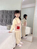 班喜迪女童毛衣秋冬款2025新款儿童加绒上衣宝宝冬装小童针织打底衫冬季 米色 110 cm 实拍图