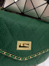 袋鼠轻奢品牌简约小包包女夏季新款链条包韩版迷你小方包时尚百搭单肩 绿色 晒单实拍图
