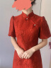 LIME FLARE莱茵福莱尔2024夏季红色中式连衣裙改良旗袍新款婚礼气质高级礼服 中国红色 M 晒单实拍图