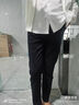 真维斯休闲裤男秋冬新款修身直筒裤潮牌商务弹力百搭加绒加厚长裤子男 3381黑色 31 （建议135-145斤） 实拍图