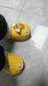 儿童棉拖鞋冬季加绒加厚可拆卸脚套防水防滑儿童男女可爱棉拖鞋 黄色【鸭子】 26.5 内长16cm，尺码偏小 实拍图