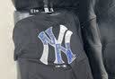 NEW ERA纽亦华MLB腰果花运动短袖T恤男女情侣NY LA印花NE 14179141-黑色-NY 腰果花 S 实拍图
