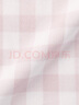 无印良品（MUJI） 女式 无侧缝双层纱织睡衣女士家居服春秋纯棉条纹格纹长袖 女款 浅粉红色格纹 L (上装165/88A下装165/70A) 实拍图
