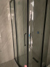 浪鲸（SSWW）淋浴房一字型玻璃隔断雅黑简约双开门定制淋浴房SKLB001H-Y22-1 3.4平方【含石基+防爆膜】 哑黑色一字屏淋浴房 实拍图