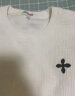 卡帝乐鳄鱼（CARTELO）卫衣男2024春秋季休闲提花长袖T恤男士上衣服男装打底衫 白色 XL 实拍图