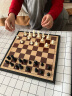 奇点（SING UIAR）大号磁石国际象棋 便携折叠式磁性国际象棋套装 黑白色游戏培训教学入门棋 实拍图