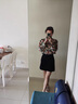 红蜻蜓含内衬防走光半身裙a字裙女西装短裙2025年夏季新款高腰裙子包臀 黑色 L 实拍图
