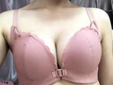 绮罗密语 内衣女小胸聚拢无钢圈前扣文胸套装 收副乳性感猫耳朵蕾丝胸罩 粉色(单文胸) 80B -36B 实拍图