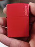 ZIPPO打火机美国之宝正版 年货黑白红蓝粉色芝宝进口原装哑漆标志刻字 233ZL红色 实拍图