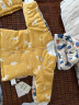 童泰秋冬婴儿衣服对开棉立领套装0-3岁宝宝棉服 黄色 73cm 实拍图