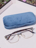古驰（GUCCI）眼镜架男士款商务高层领导眉毛架眼镜框近视镜架送礼物GG0756 G0756OA-002（商务款可配镜） 实拍图
