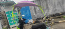 电动电瓶车雨棚蓬篷加厚新款自行车防晒挡风罩电动摩托车遮阳雨伞 【银胶款】-紫色（有镜拍） 实拍图
