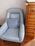 索梦纳斯 北欧单人沙发椅真皮美式轻奢实木休闲简约客厅阳台懒人沙发椅 单人位超纤皮料宝石蓝(KMX-16) 实拍图