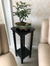 简心 实木花架 客厅落地绿萝花架 阳台多层欧式白色黑色花盆架盆景架 纯黑色80cm高一件 实拍图