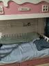 全实木上下床卡通儿童床双层木床小户型架子实木高低儿童床子母床 粉红色 直梯上铺宽115下铺135 实拍图