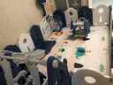 babyhappiness儿童室内家用滑梯游戏围栏宝宝婴儿游乐园场安全爬行垫栅栏防护栏 豪华款D钙石蓝活动款 实拍图