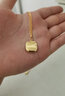 六福珠宝光影金系列足金卷边小方牌5G黄金项链套链 计价 EFG30004 7.91克(含工费1226元) 实拍图