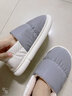 利达妮（TZLDN）防水全包棉拖鞋男士秋冬居家居防滑保暖包跟羽绒棉鞋女毛拖鞋冬季 奶白【羽绒布耐脏，易清洗】 40-41 【适合39-40】 实拍图