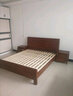亿凡 床 胡桃木1.8米双人实木大床现代简约中式高箱储物卧室婚床家具 床+床头柜*1 1500*2000mm框架款 实拍图