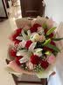 浪漫季节鲜花速递同城配送康乃馨花束百合混搭礼盒送妈妈生日礼物 16朵混色康乃馨+3朵香槟+6朵百合 同城花店配送-可预约母亲节送达 实拍图