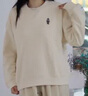 Teenie Weenie小熊秋季简约圆领套头卫衣学院风短款上衣休闲时尚女 乳白色 L (170) 实拍图