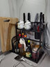 美厨（maxcook）厨房置物架 黑色不锈钢二层刀架调料瓶砧板架橱柜层架挂钩MCWA953 实拍图
