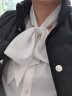 香蕉宝贝（BANANA BABY）春秋季法式小众系带领气质长袖衬衫女上衣D213CS589 白色 L 实拍图