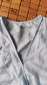 茵曼（INMAN）凉感苎麻衬衫2024夏季女装新款扭结V领松紧下摆显瘦气质衬衣 浅兰色 XL 晒单实拍图