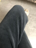 真维斯（JEANSWEST）阔腿裤子女2025春秋季新款直筒休闲裤女装宽松百搭雪尼尔垂感长裤 黑色 纯色 XL 实拍图