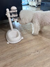 华元宠具狗狗饮水器挂式猫咪自动喂水喝水器泰迪水碗宠物猫笼悬挂自动饮水 可调节水壶+食盆 白色 400ml 实拍图