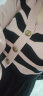 BCMDM 香港潮牌斑马纹撞色拼接针织连衣裙女 2023秋季新款灯笼袖长裙 粉黑色 S 晒单实拍图