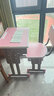 领坚儿童学习桌中小学生可升降书桌椅课桌写字桌小户型培训班家用套装 学校同款桌椅(4cm铁柱)+粉色 60CM*40CM*76CM 实拍图