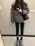 妙奕嘉棉服女士外套棉袄棉衣2026新款秋冬季女装短款加厚面包服女小个子 灰色爱心抽绳防风面包服 L 【建议115-130斤】 实拍图