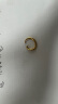 周大福 简约圆环形黄金耳环(工费120) 约1.35g EOF153 实拍图