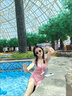 巧丂泳衣女士泡温泉遮肉肚子游泳装备连体无袖性感显瘦成人裙式 粉色镂空泳衣女【80斤-120斤】 实拍图