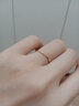周六福黄18K金戒指女 简约彩金戒指指环生日礼物 KH016028 11号新年礼物 实拍图