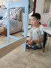 风叶青青北欧实木书桌椅套装家用中学生学习桌课桌可升降写字台卧室电脑桌 蓝白色（单桌） 104cm*60cm*75cm双抽屉 实拍图