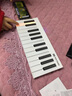 泡泡自学MIDI键盘自动挡电钢琴智能彩虹琴便携电子琴成人儿童音乐密码乐器 典雅白-24键（磁吸式拼接款） 实拍图